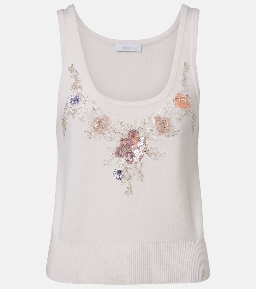 Sequined wool and cashmere top