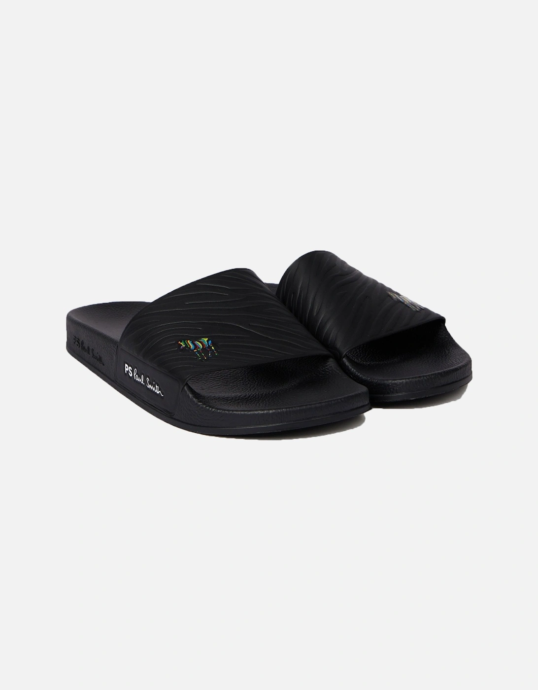 Men's Paul Smith Zebra Logo Sliders Black - Size: 10