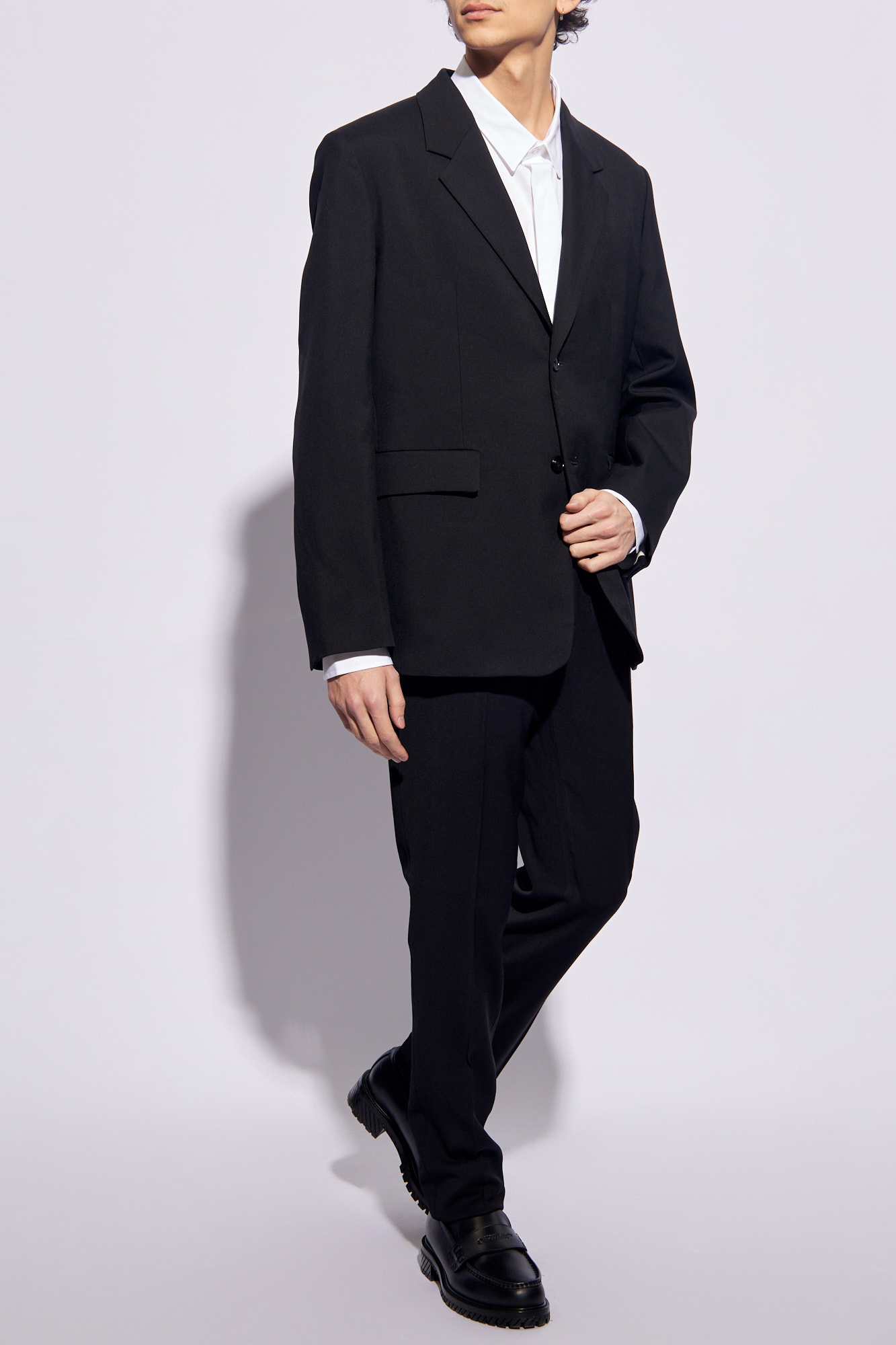 Blazer With Notch Lapels, Men's, Black