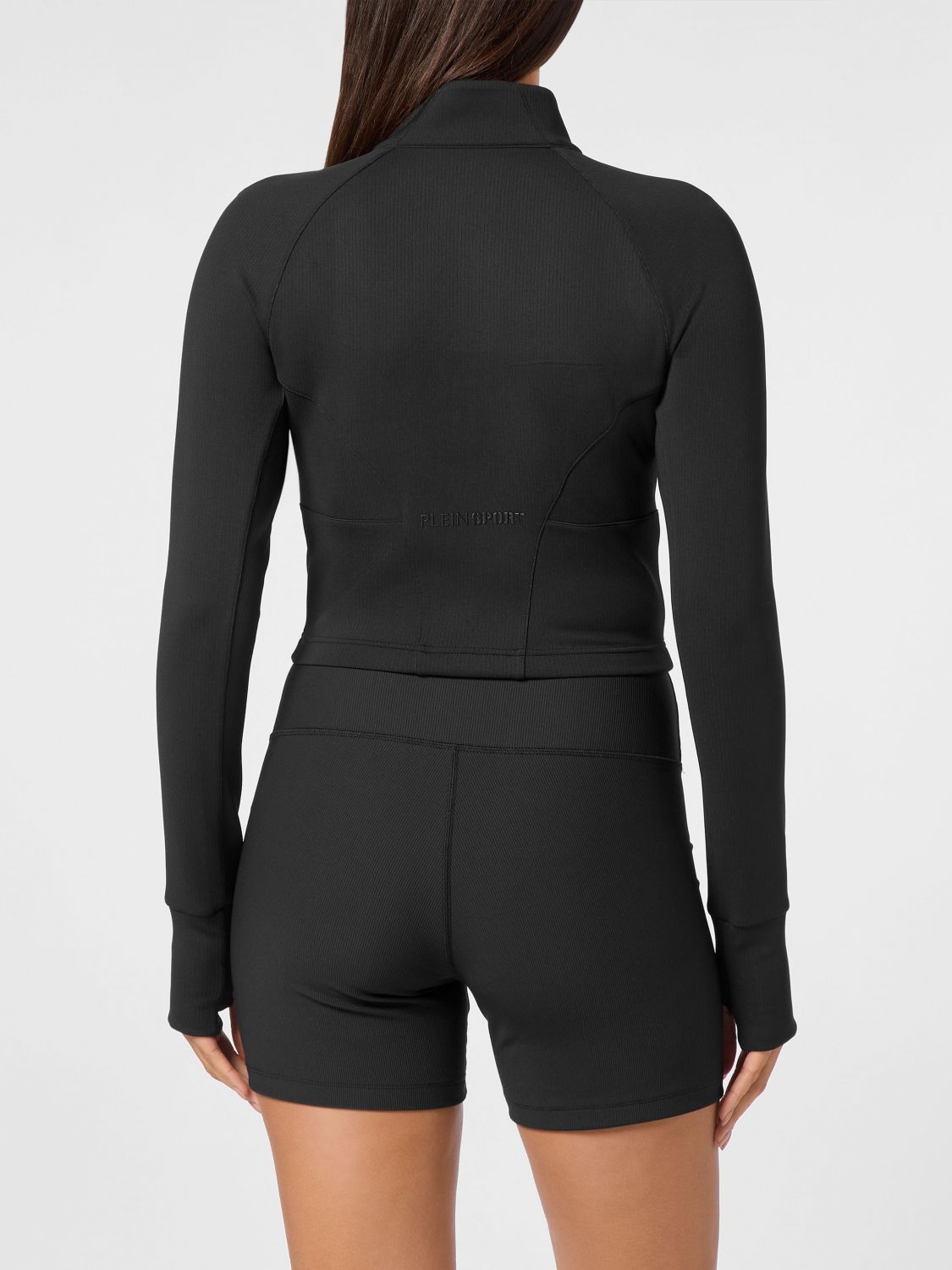 Cropped zipped performance sweatshirt - Grey