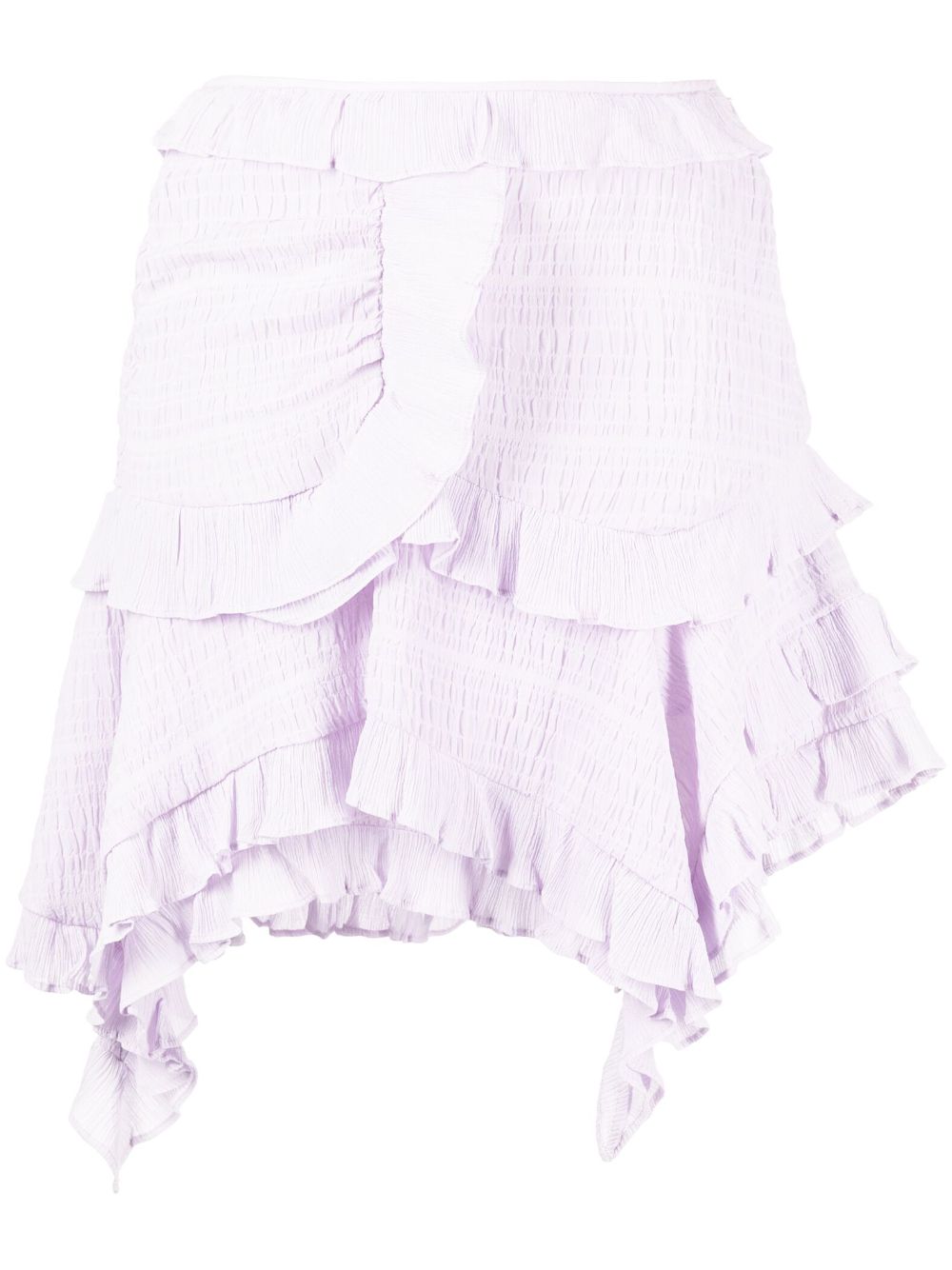 Geneva high-waisted asymmetric skirt - Purple