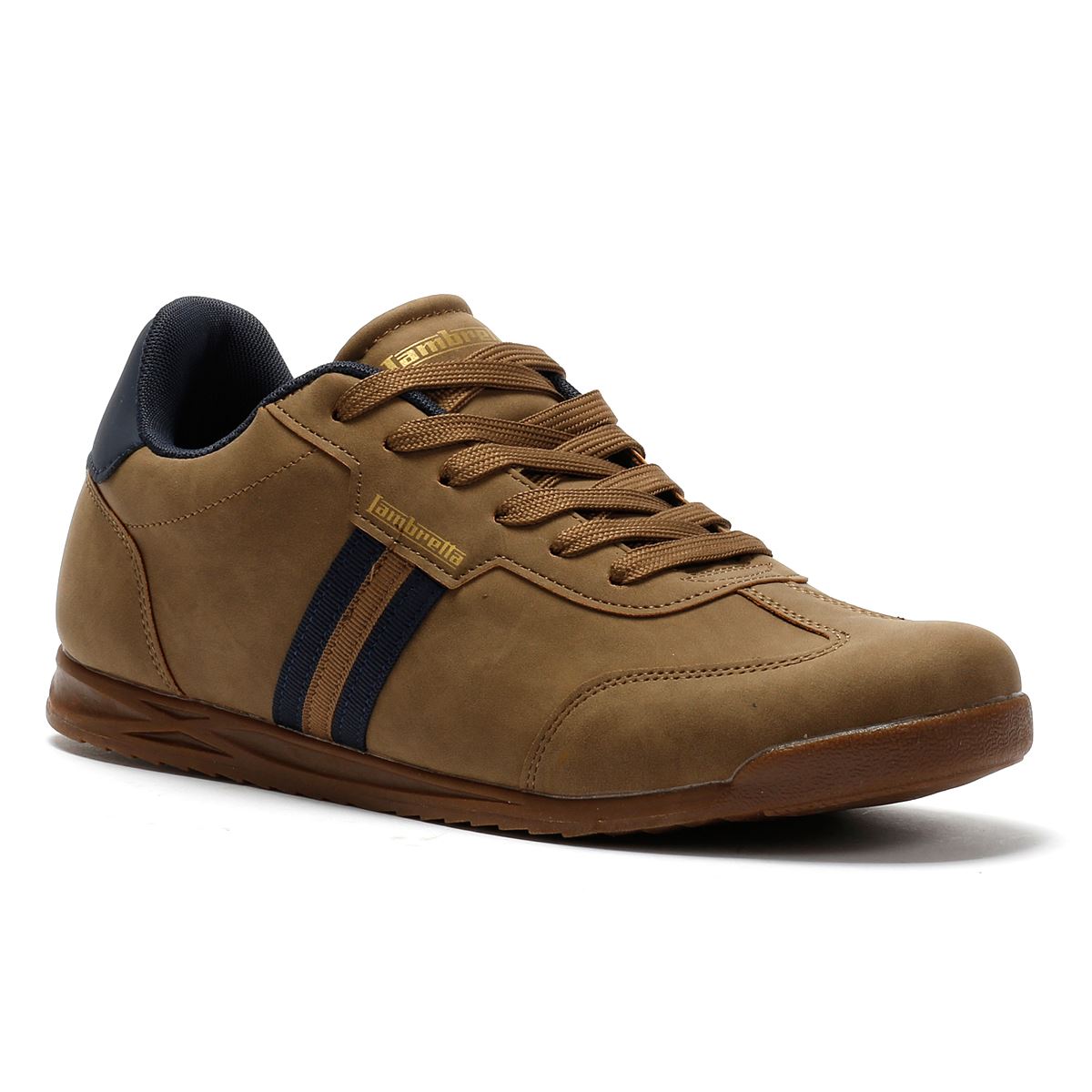 Lambretta Tackle Men's Taupe/Navy Trainer