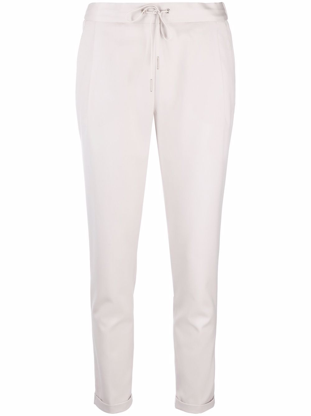 Pleated cropped trousers - Neutrals