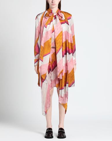 Woman Midi dress Orange Size 4 Silk