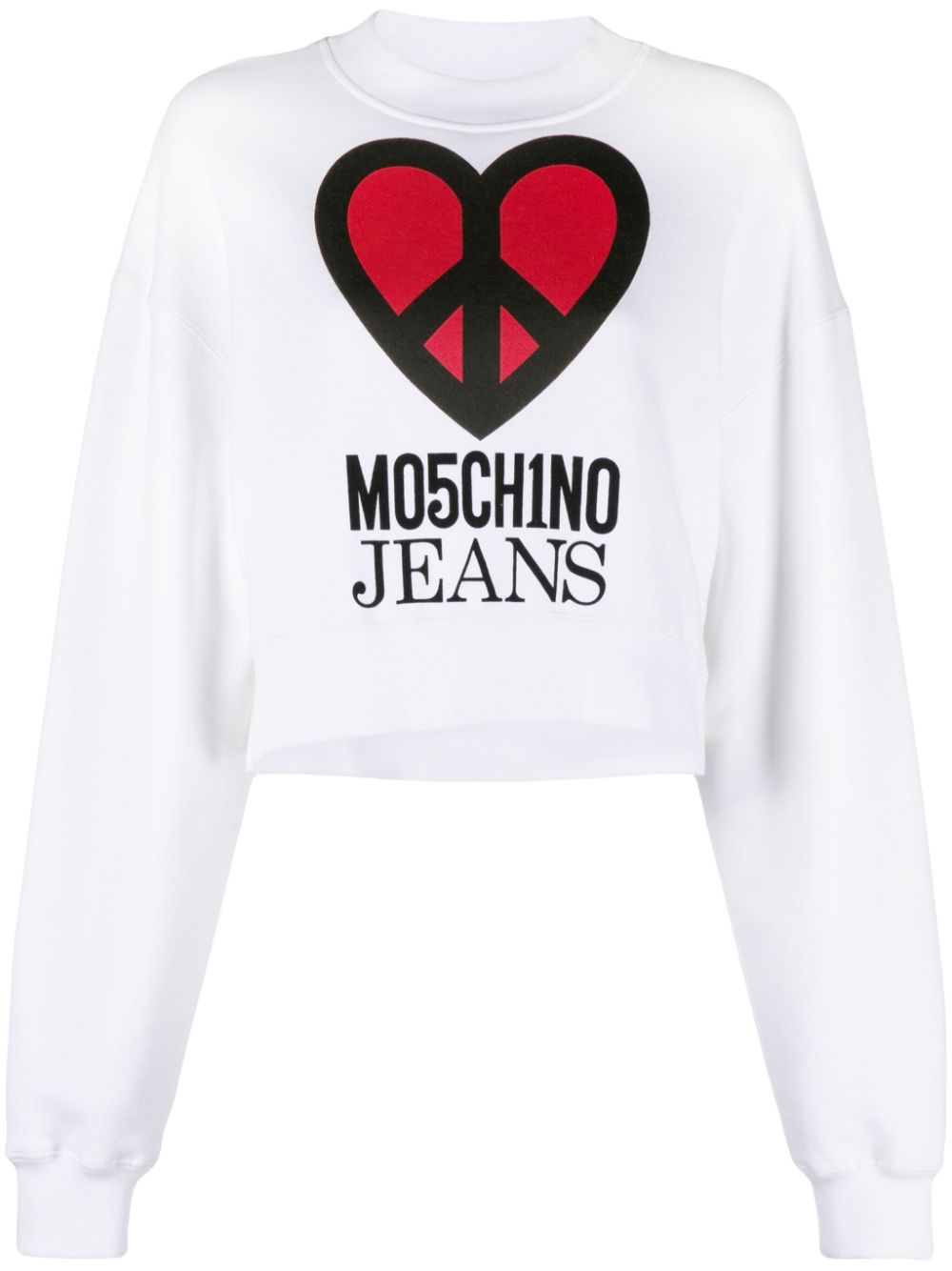 Graphic-print jersey sweatshirt - White