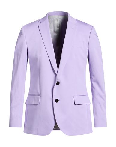 Man Blazer Lilac Size 42 Cotton, Silk, Elastane