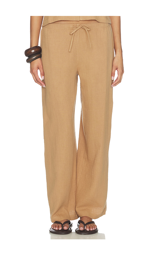 Barefoot Dreams Wide Leg Pant in Tan. XL. Also in L, M