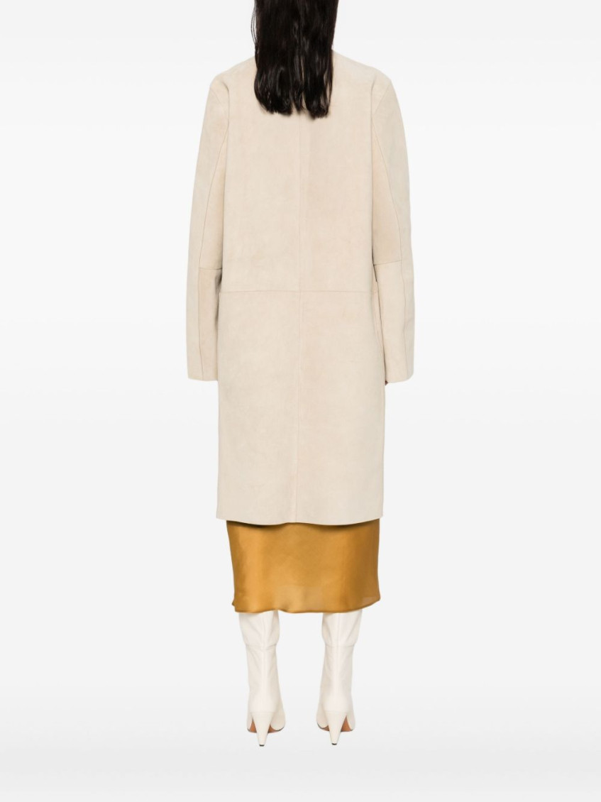 Suede Leather Coat