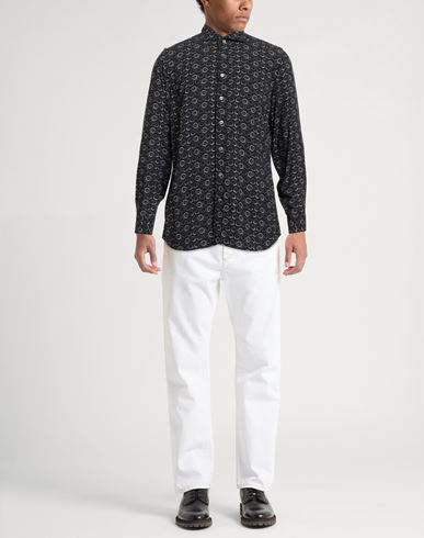 Man Shirt Black Size 17 Viscose