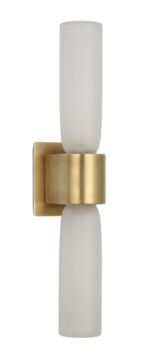 Hand Rubbed Antique Brass LED Wall Sconce from the Volver Collection
