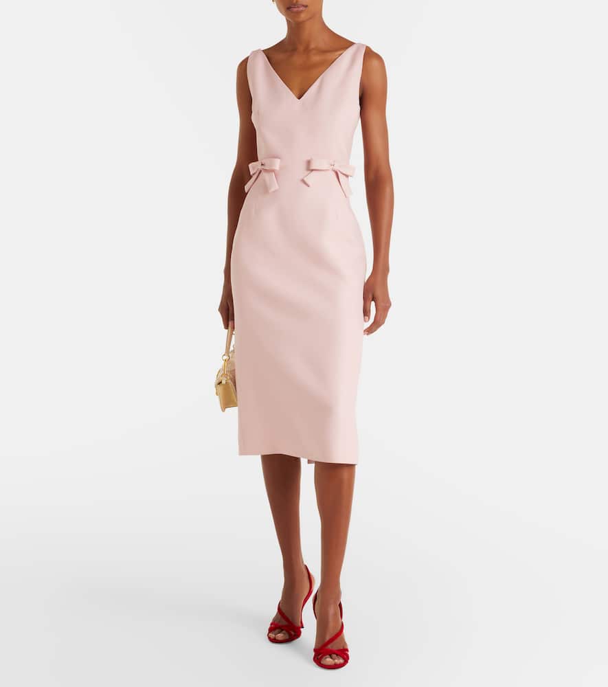 Crepe Couture bow-detail midi dress