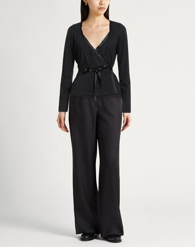 Woman Top Black Size 1 Lyocell, Cotton