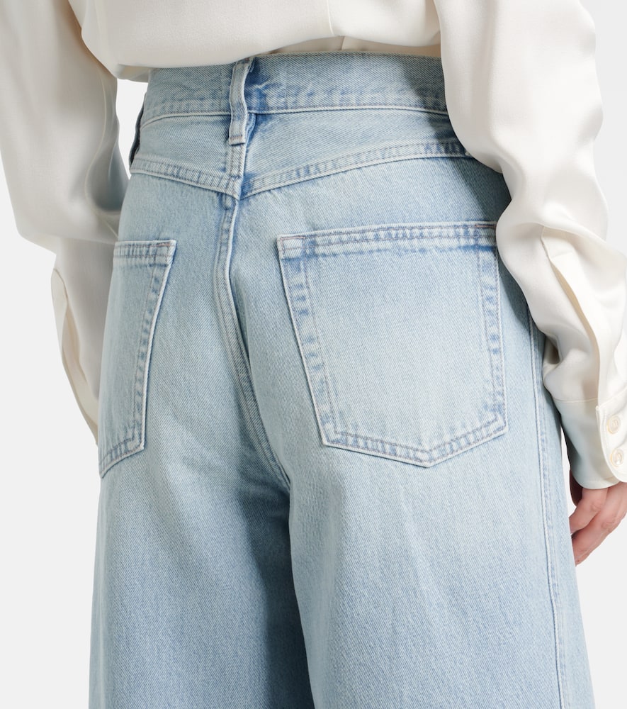 Twisted wide-leg jeans