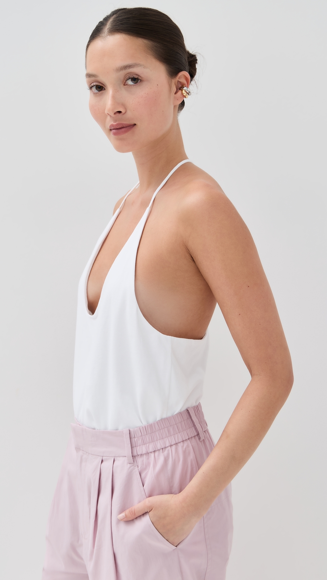 Tibi T-Shirt Program Racerback Tank White