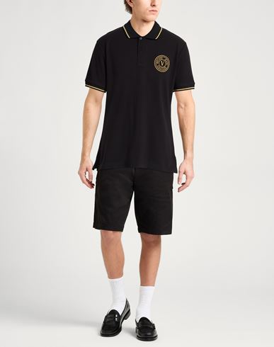 Man Polo shirt Black Size XL Cotton