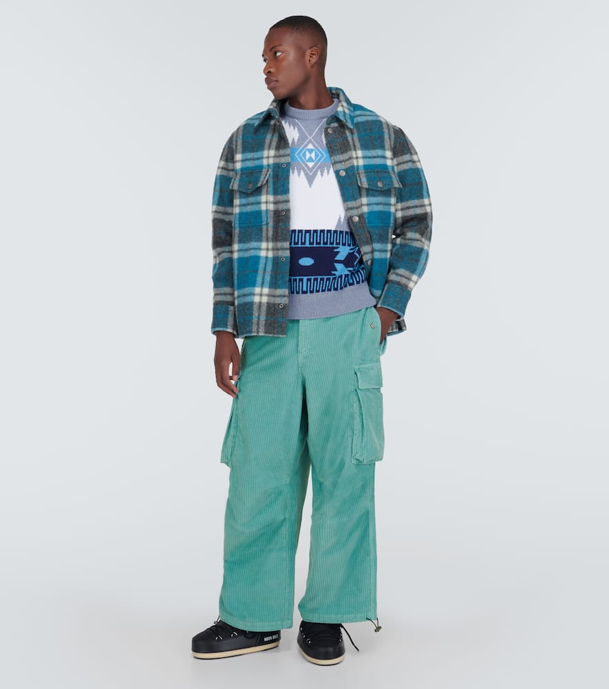 Velvet corduroy cargo pants