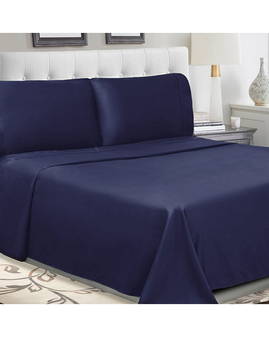 Superior Solid 300-Thread Count Cotton Percale Deep Pocket Sheet Set