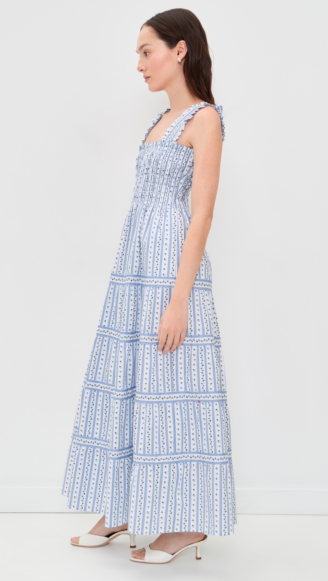 The Kimmy Maxi Dress Petal Stripe Blue