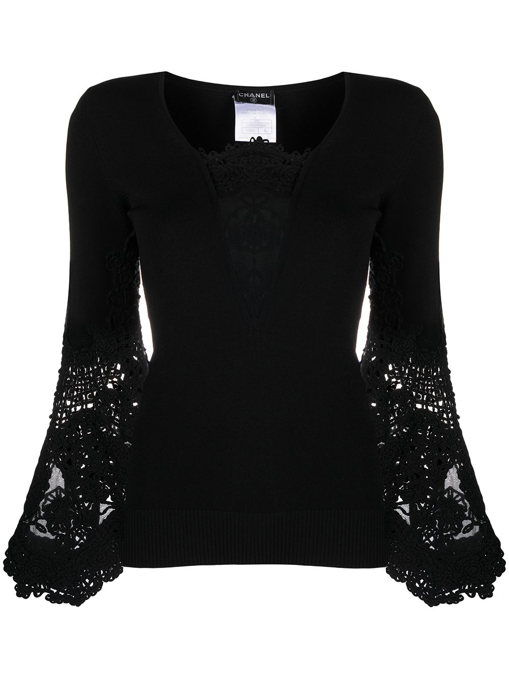Crochet detailing jumper - Black