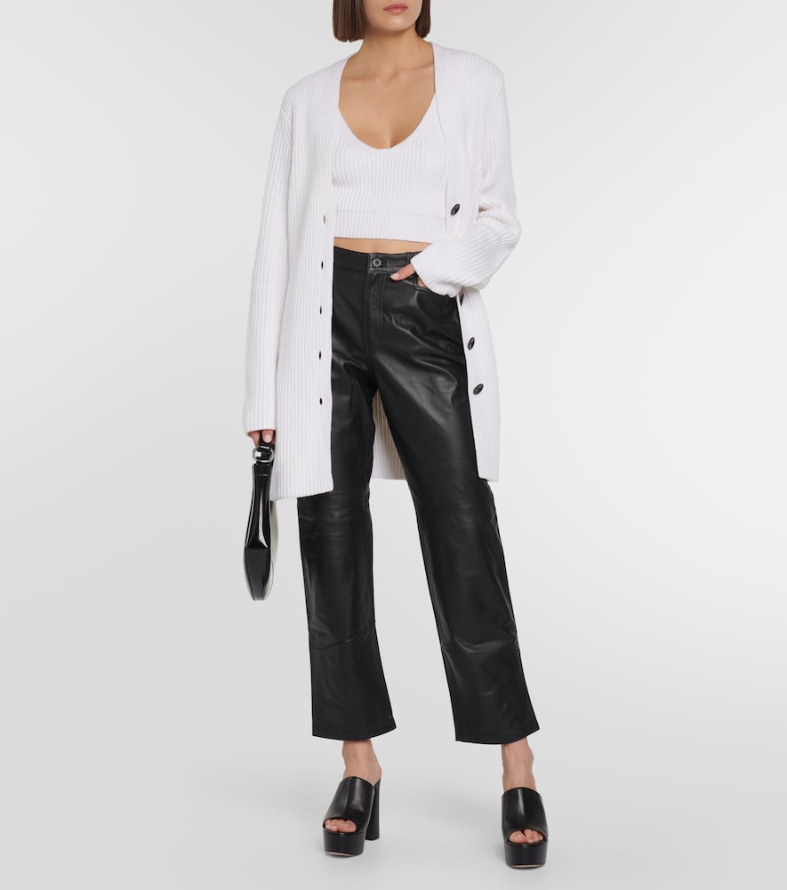 Proenza Schouler White Label cotton and cashmere crop top
