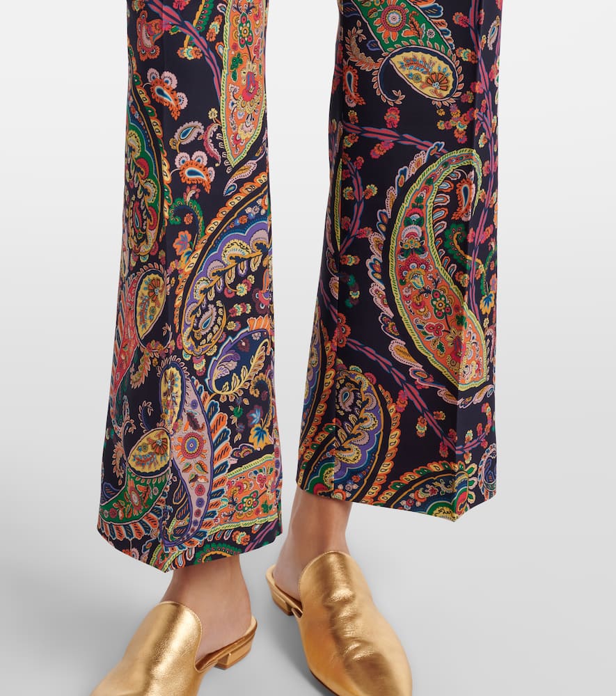 Paisley straight pants