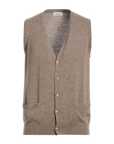 Man Cardigan Taupe Size 36 Cashmere