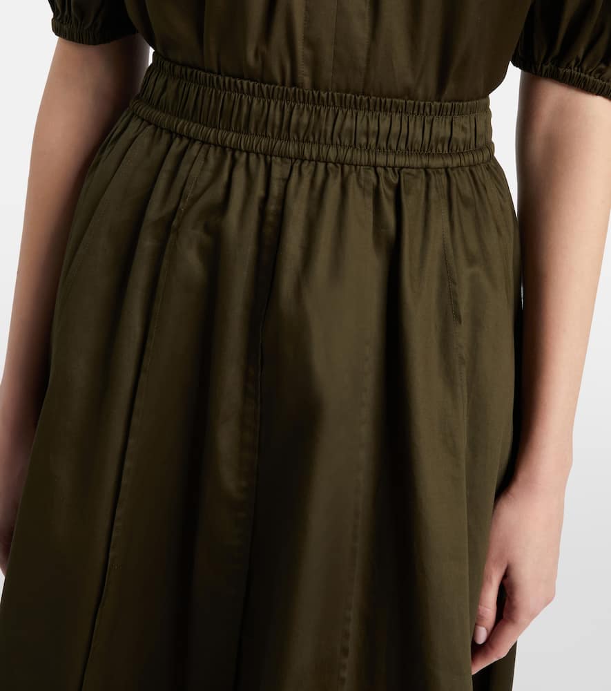 Manar cotton poplin maxi skirt