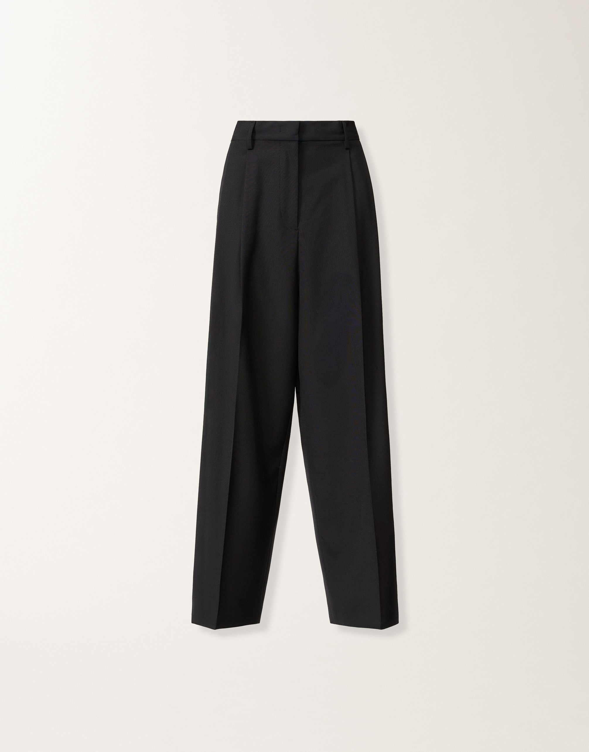 Fluid techno-tailored pants in midnight blue