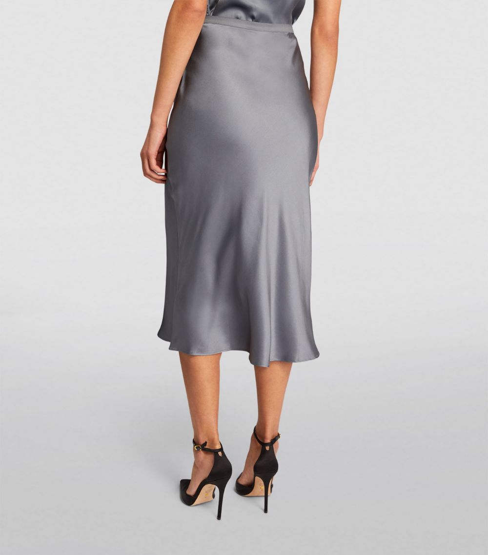 Silk Bar Midi Skirt