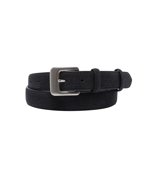 Grain Leather Square Frame Belt