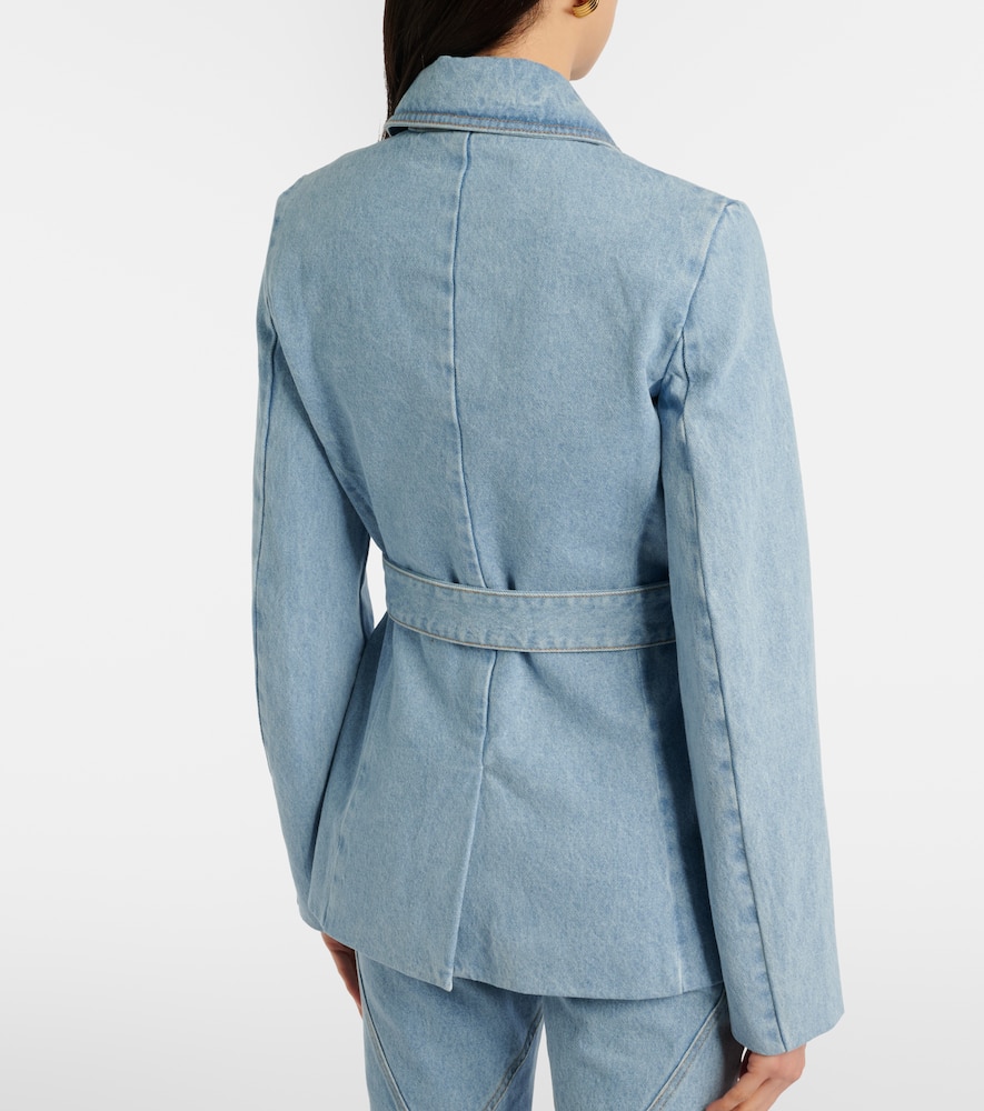 Belted denim jacket