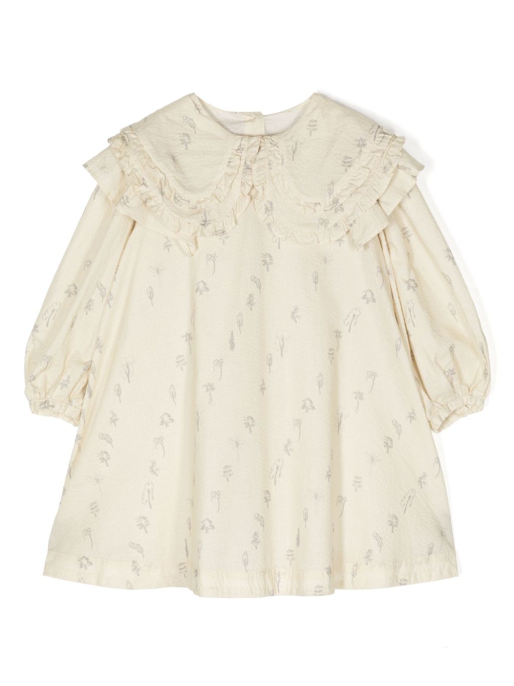Floral-print cotton dress - Yellow