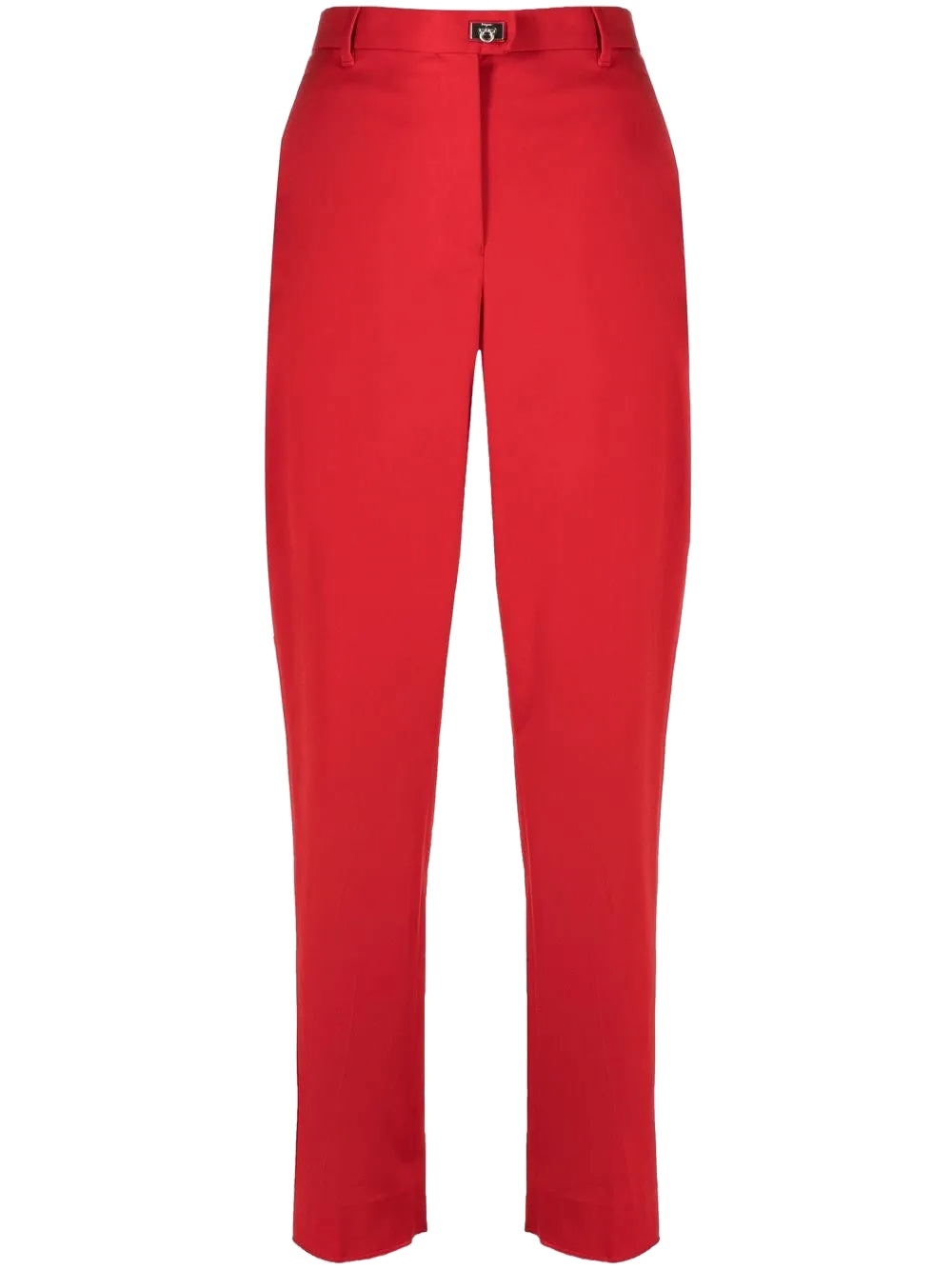 Cropped Tailored Trousers — Red
