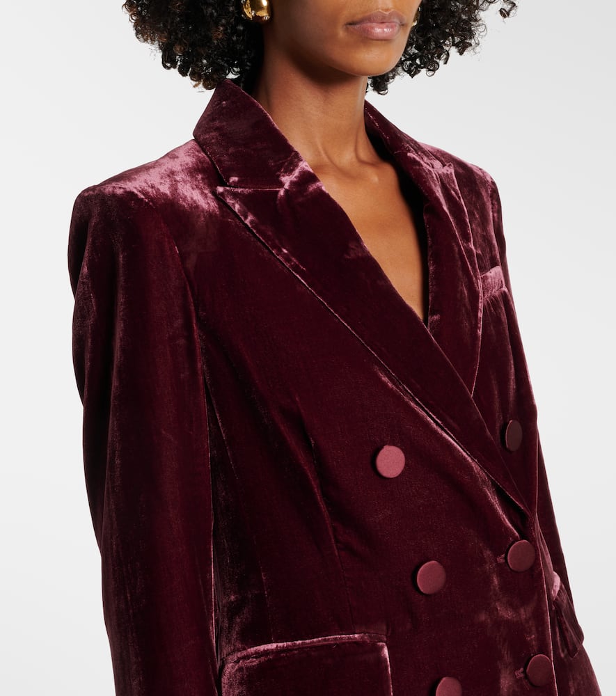 Veronica Beard Ellette double-breasted velvet blazer