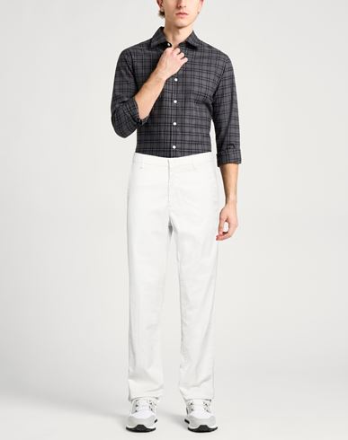 Man Pants Off white Size 31 Cotton, Lyocell, Silk, Elastane