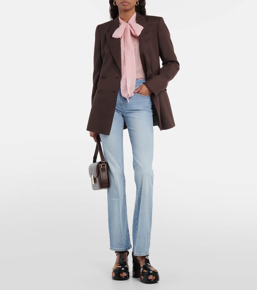 Embroidered flared jeans