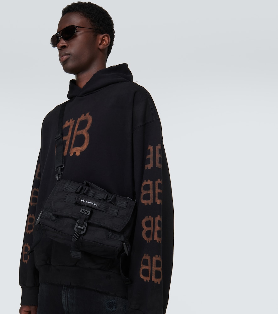 Crypto cotton jersey hoodie