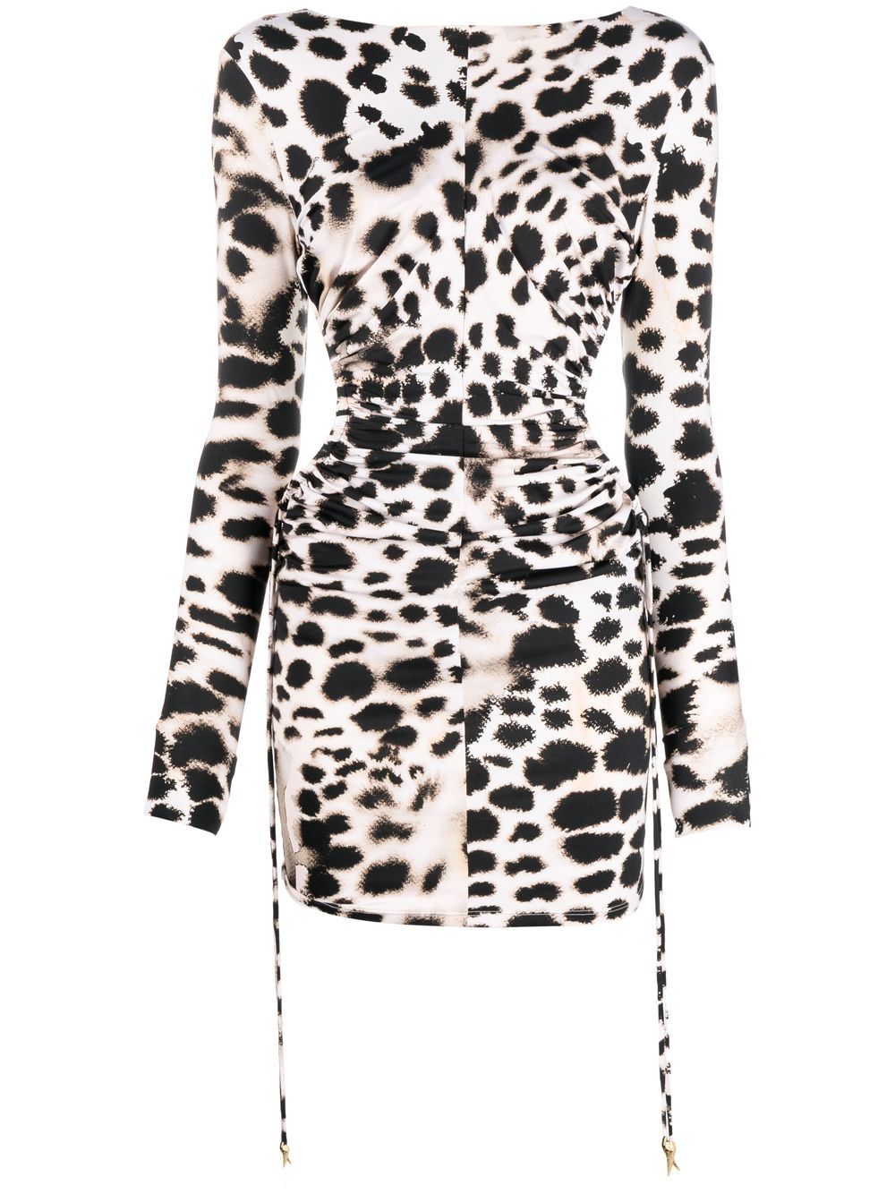 Leopard print cut-out minidress - Neutrals