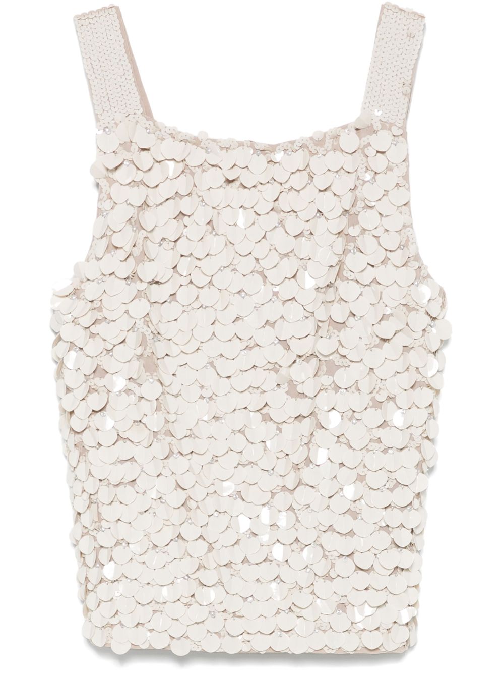 Paillette-embellished top - Neutrals