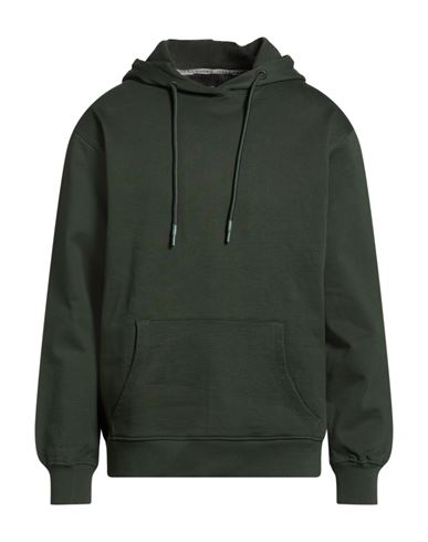 Man Sweatshirt Dark green Size S Cotton