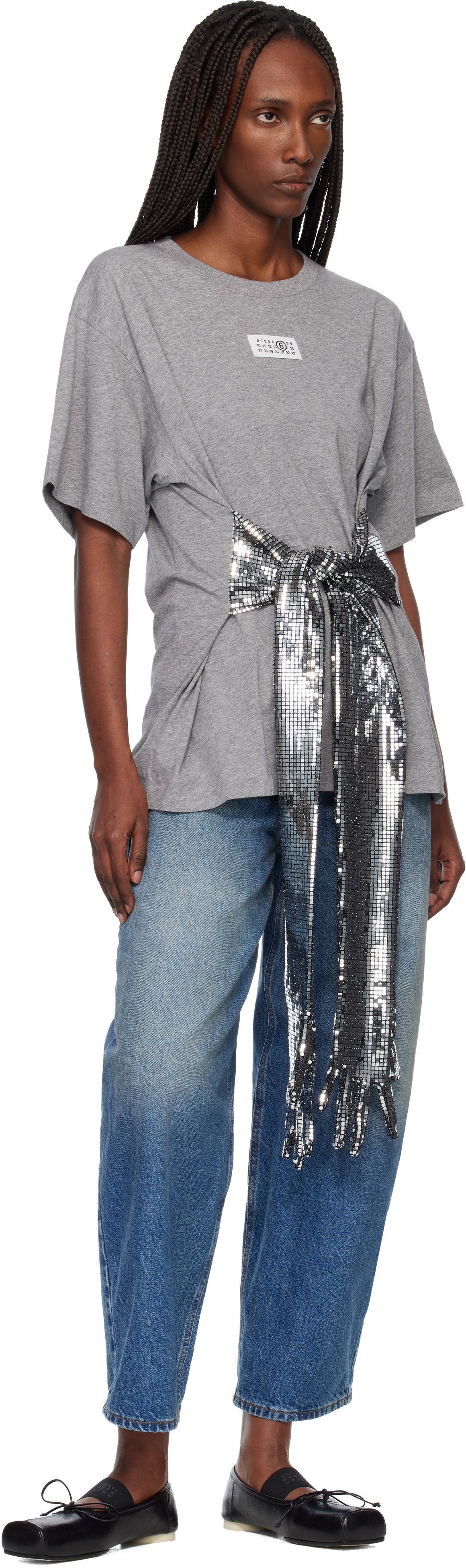 Gray Cotton Gloves T-shirt