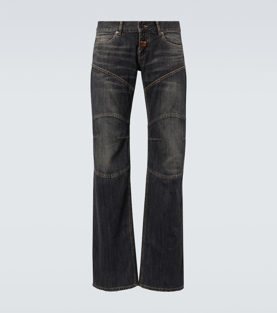 Balenciaga Distressed low-rise wide-leg jeans