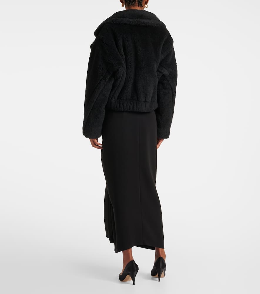 Oggeri alpaca, wool, and silk teddy coat