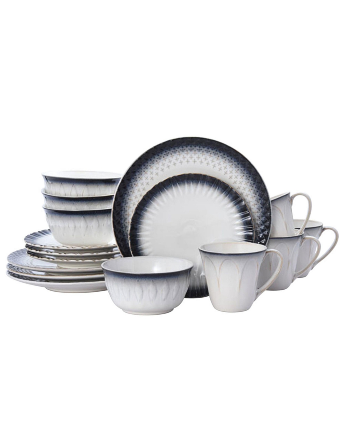 Blake 16 pc dinnerware set, service for 4 - White