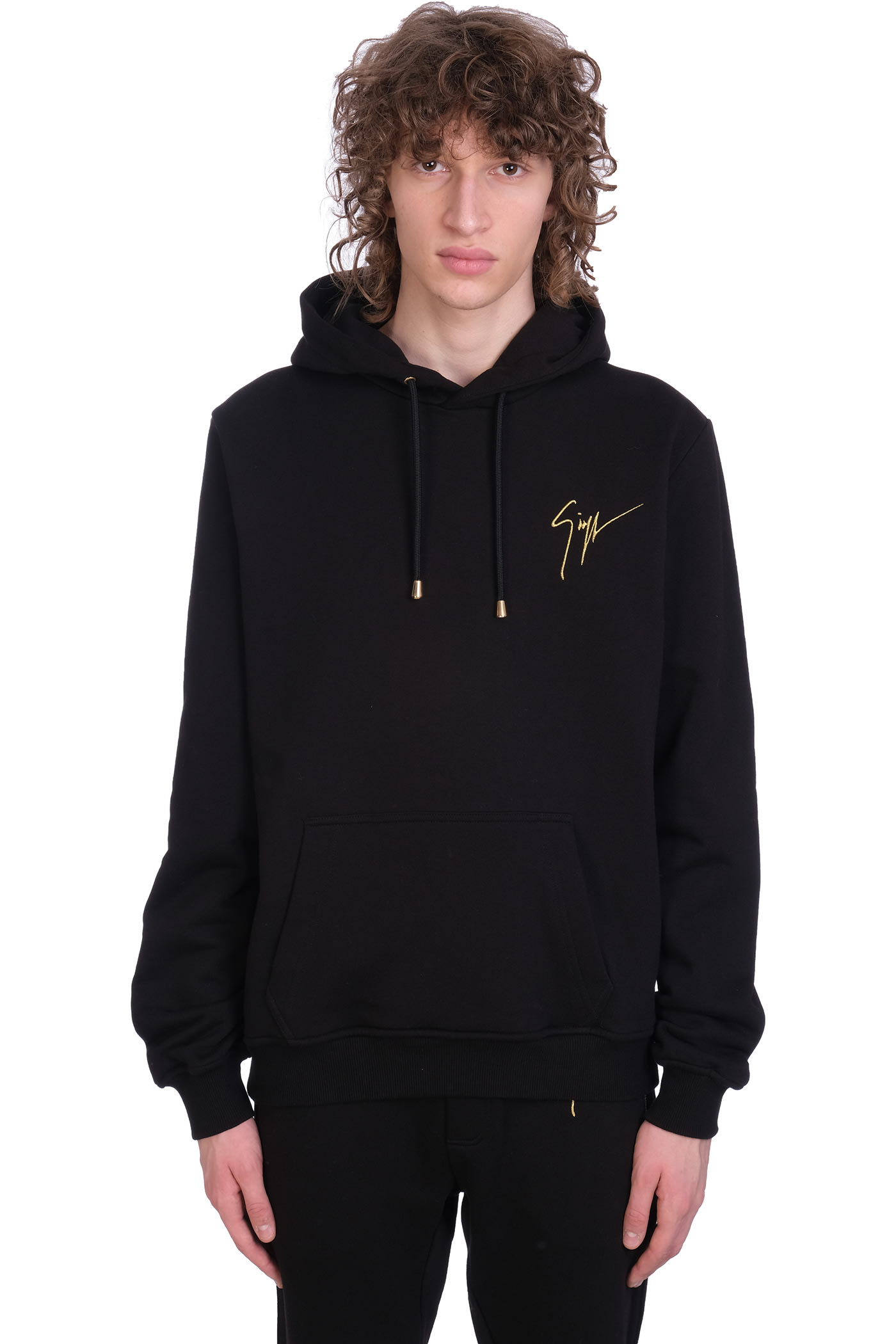 Logo-print drawstring hoodie