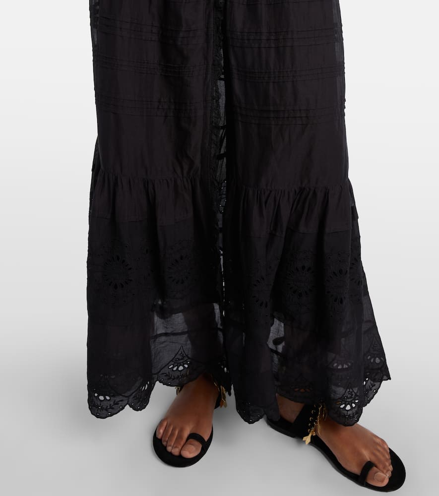 Paoline lace-trimmed maxi skirt