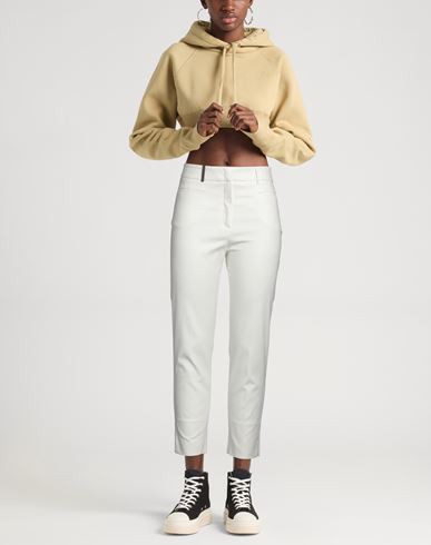 Peserico Woman Pants Off white Size 10 Cotton, Viscose, Elastane