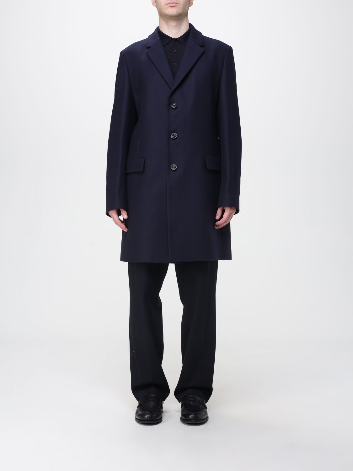 Coat Men color Blue