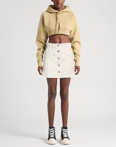 Woman Denim skirt Ivory Size 27 Cotton, Elastane