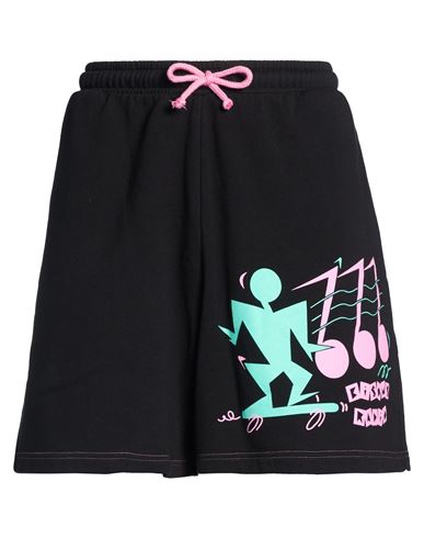 Woman Shorts & Bermuda Shorts Black Size L Cotton